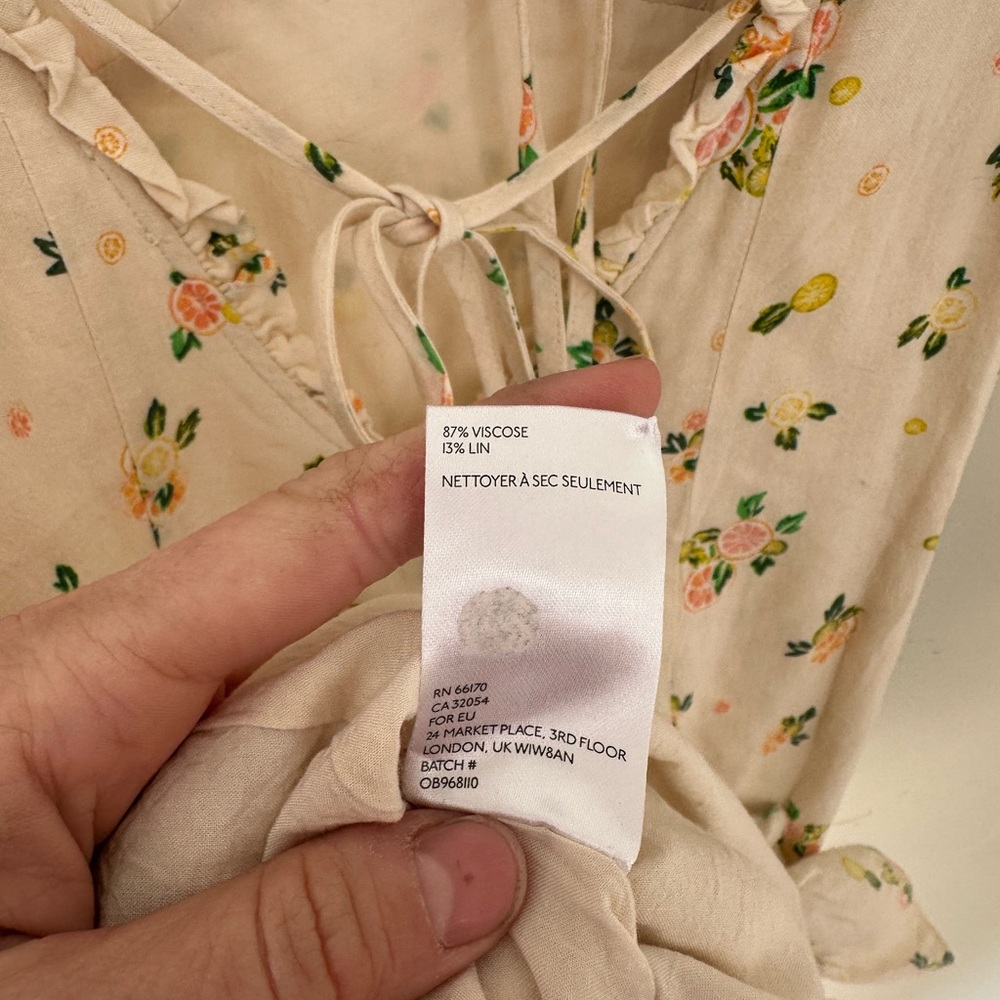 Free People Like a Lady lemon print dress xs - Picture 6 of 6